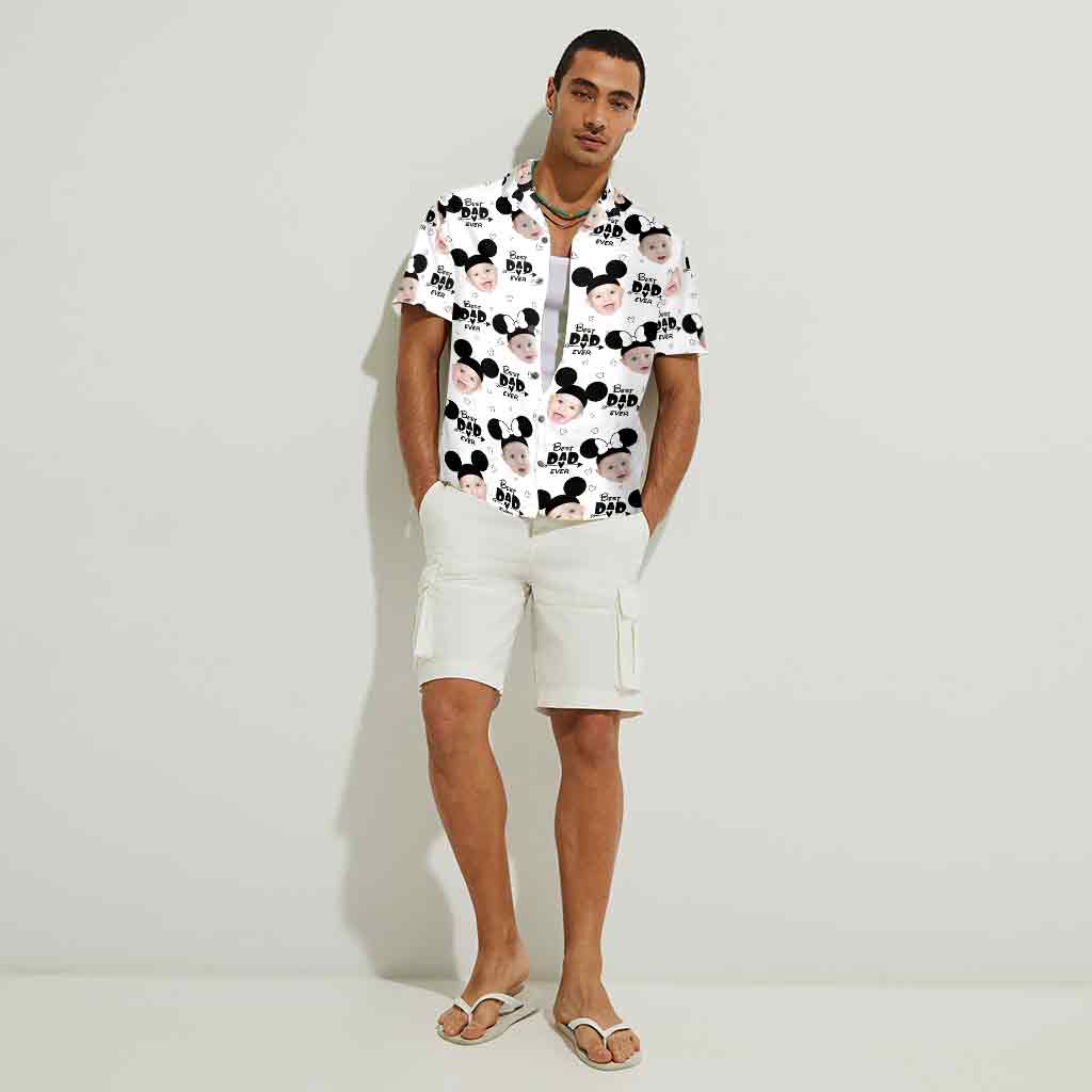 Personalized Hawaiian Shirt for Dad with Mickey Mouse Design