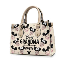 Load image into Gallery viewer, Personalized Leather Handbag Best Grandma Ever Custom Gift
