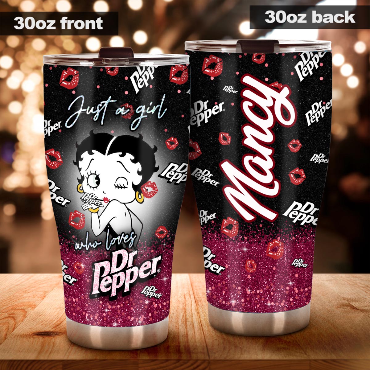 Personalized Dr Pepper Tumbler Just A Girl Custom Gift