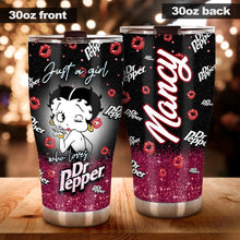 Load image into Gallery viewer, Personalized Dr Pepper Tumbler Just A Girl Custom Gift
