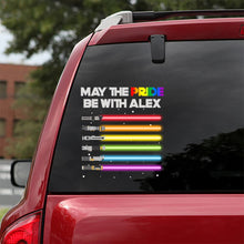 Load image into Gallery viewer, Personalized LGBT Support Decal Custom Name Pride Gift
