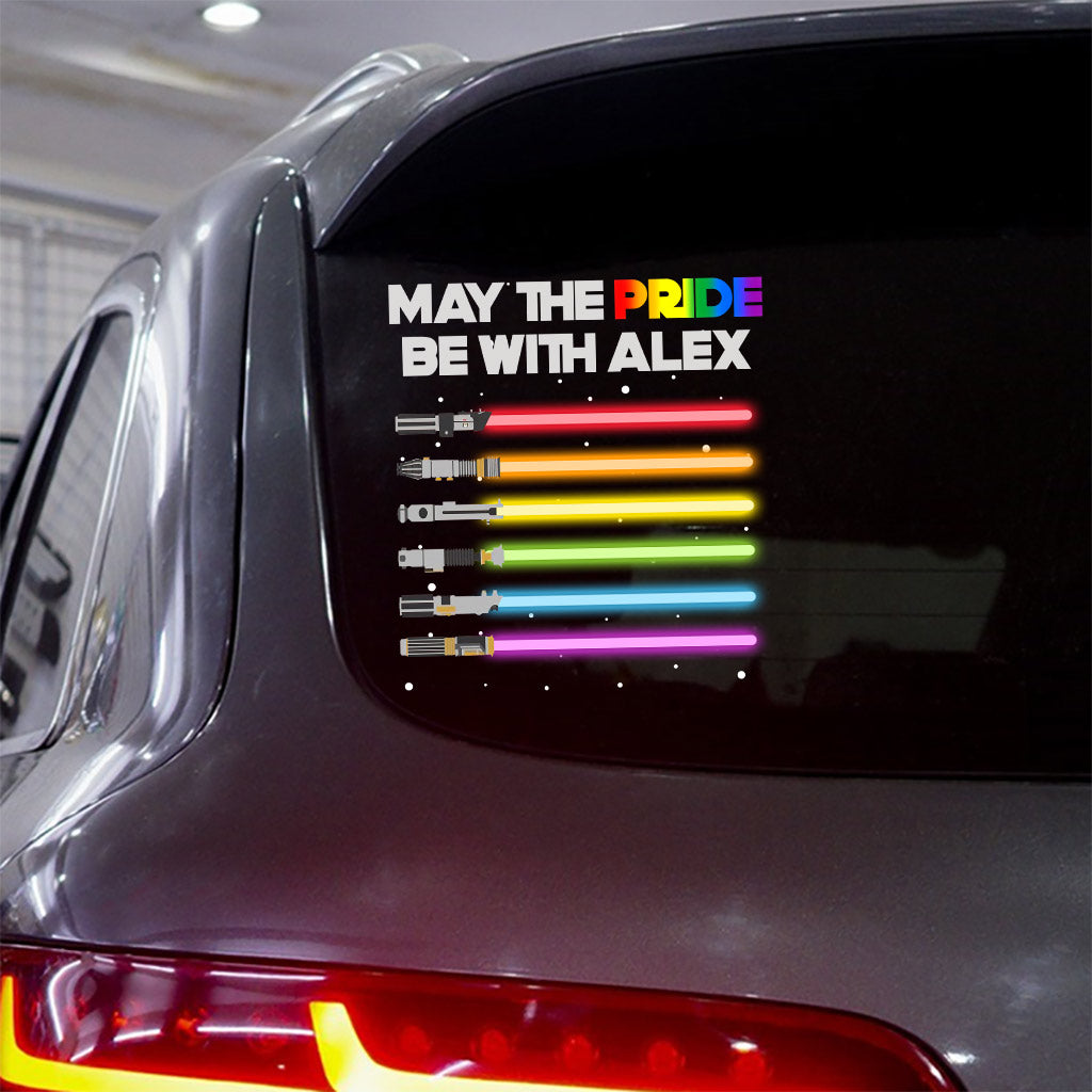 Personalized LGBT Support Decal Custom Name Pride Gift