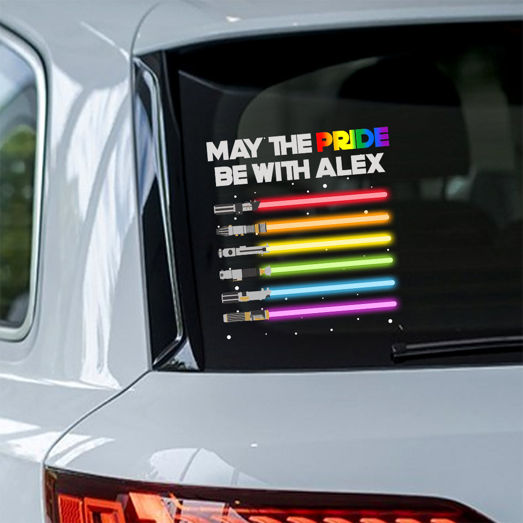 Personalized LGBT Support Decal Custom Name Pride Gift