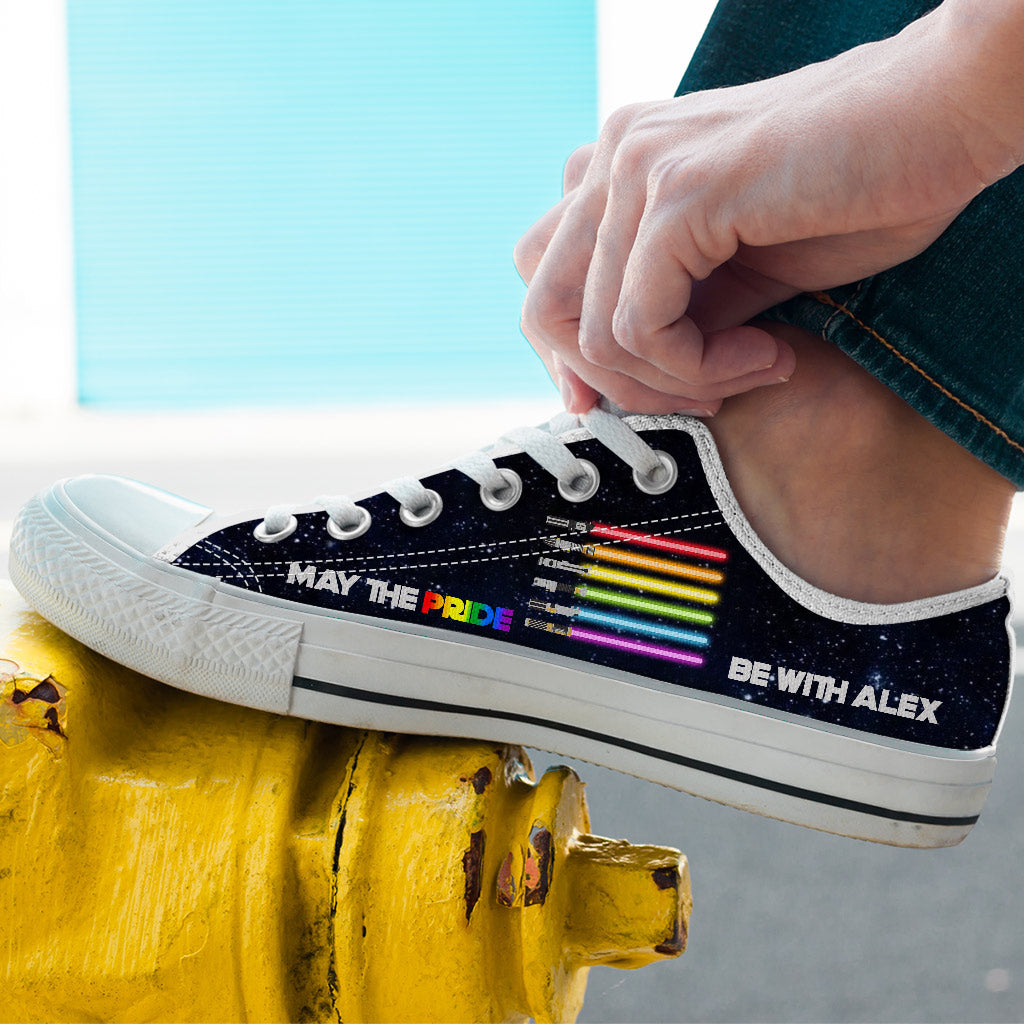 Personalized LGBT Support Low Top Shoes Custom Name Gift