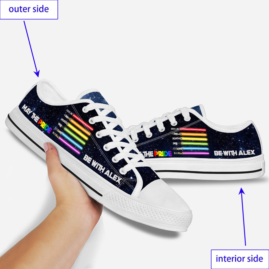 Personalized LGBT Support Low Top Shoes Custom Name Gift