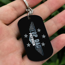 Load image into Gallery viewer, Personalized Stainless Steel Keychain for Dad Custom Gift
