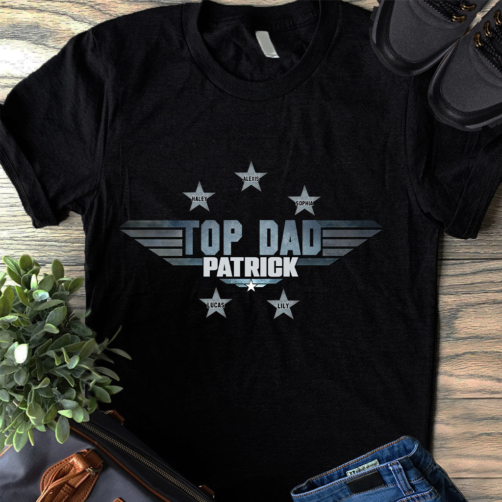 Personalized Top Dad T-shirt & Hoodie Gift with Custom Name