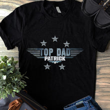 Load image into Gallery viewer, Personalized Top Dad T-shirt &amp; Hoodie Gift with Custom Name

