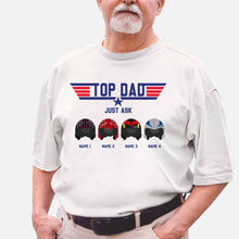 Load image into Gallery viewer, Personalized Top Dad T-shirt &amp; Hoodie Custom Names Gift for Father's Day
