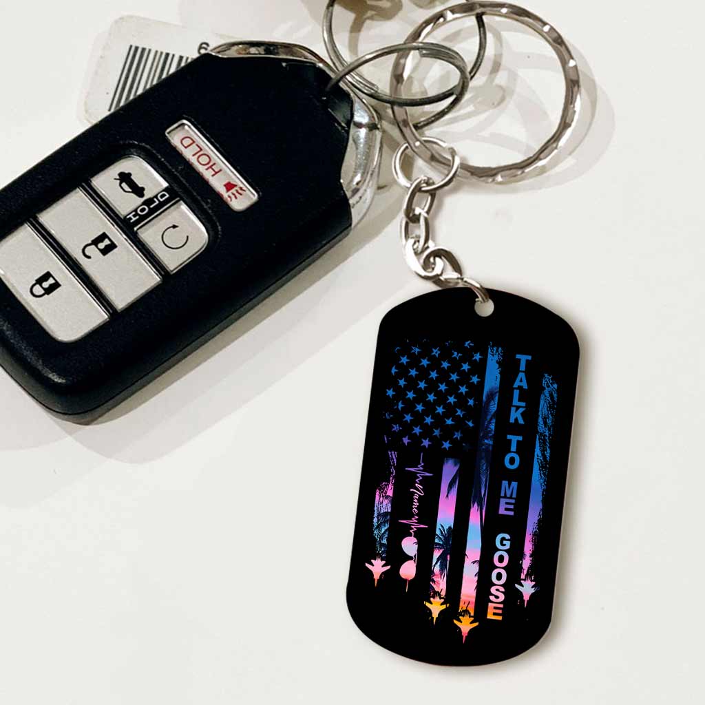 Personalized Independence Day Stainless Steel Keychain Gift