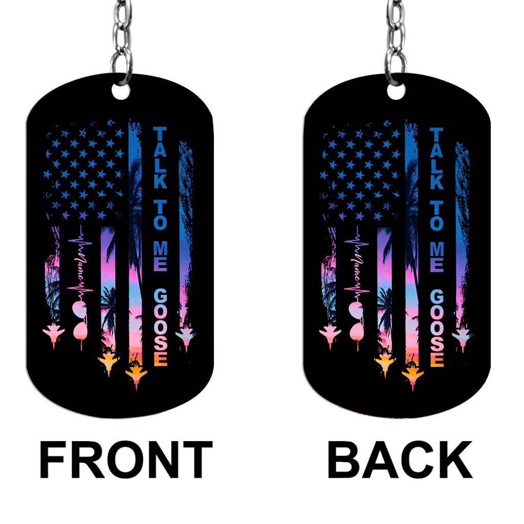 Personalized Independence Day Stainless Steel Keychain Gift