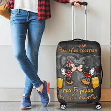Load image into Gallery viewer, Personalized Mickey &amp; Minnie Luggage Cover Custom Name Gift for Couples
