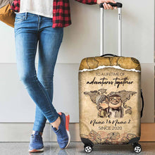 Load image into Gallery viewer, Personalized Couple Luggage Cover Custom Names Travel Gift
