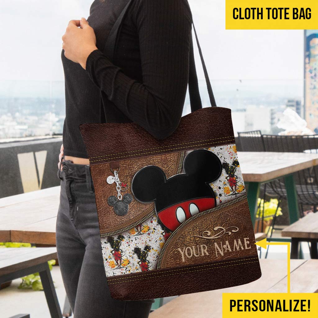 Personalized Mickey Mouse Tote Bag Custom Name Gift