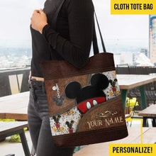 Load image into Gallery viewer, Personalized Mickey Mouse Tote Bag Custom Name Gift for Mom
