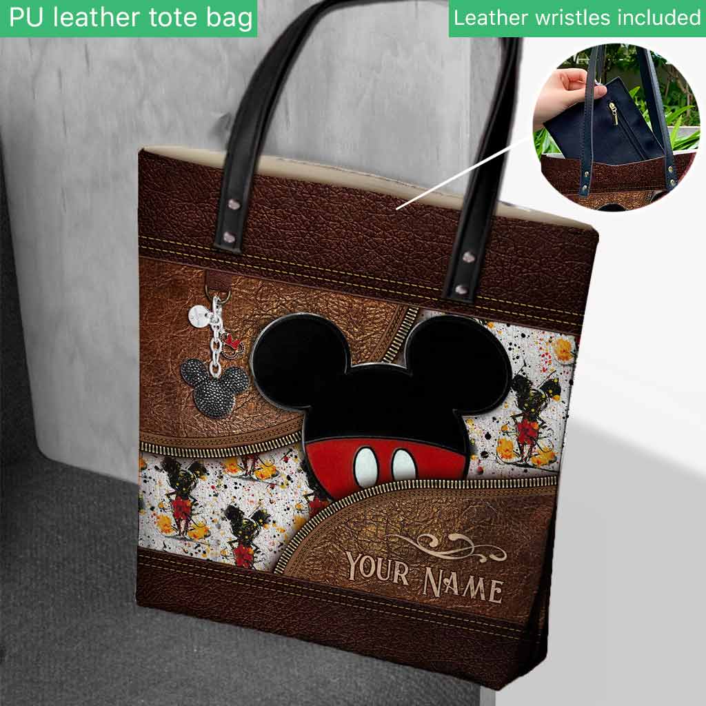 Personalized Mickey Mouse Tote Bag Custom Name Gift