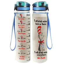Load image into Gallery viewer, Personalized Teacher Water Tracker Bottle with Time Markers and Infuser
