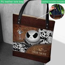 Load image into Gallery viewer, Personalized Nightmare Tote Bag Custom Name Halloween Gift
