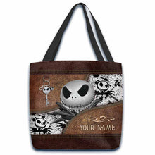 Load image into Gallery viewer, Personalized Nightmare Tote Bag Custom Name Halloween Gift
