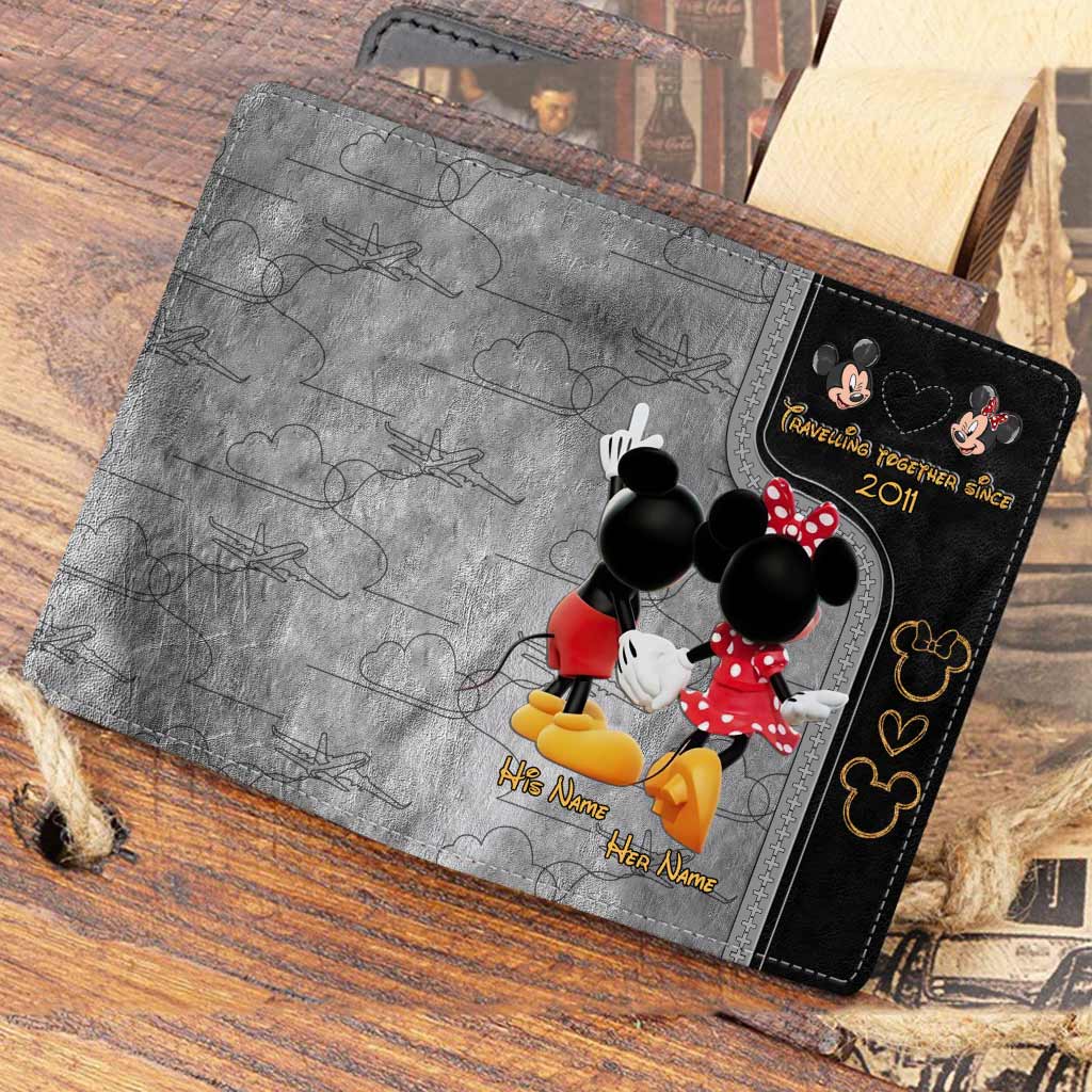 Personalized Mouse Passport Holder Travel Gift for Couple