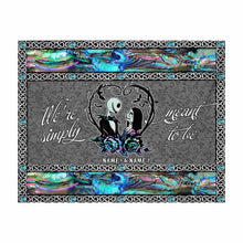 Load image into Gallery viewer, Personalized Nightmare Couple Wall Tapestry Custom Names Gift
