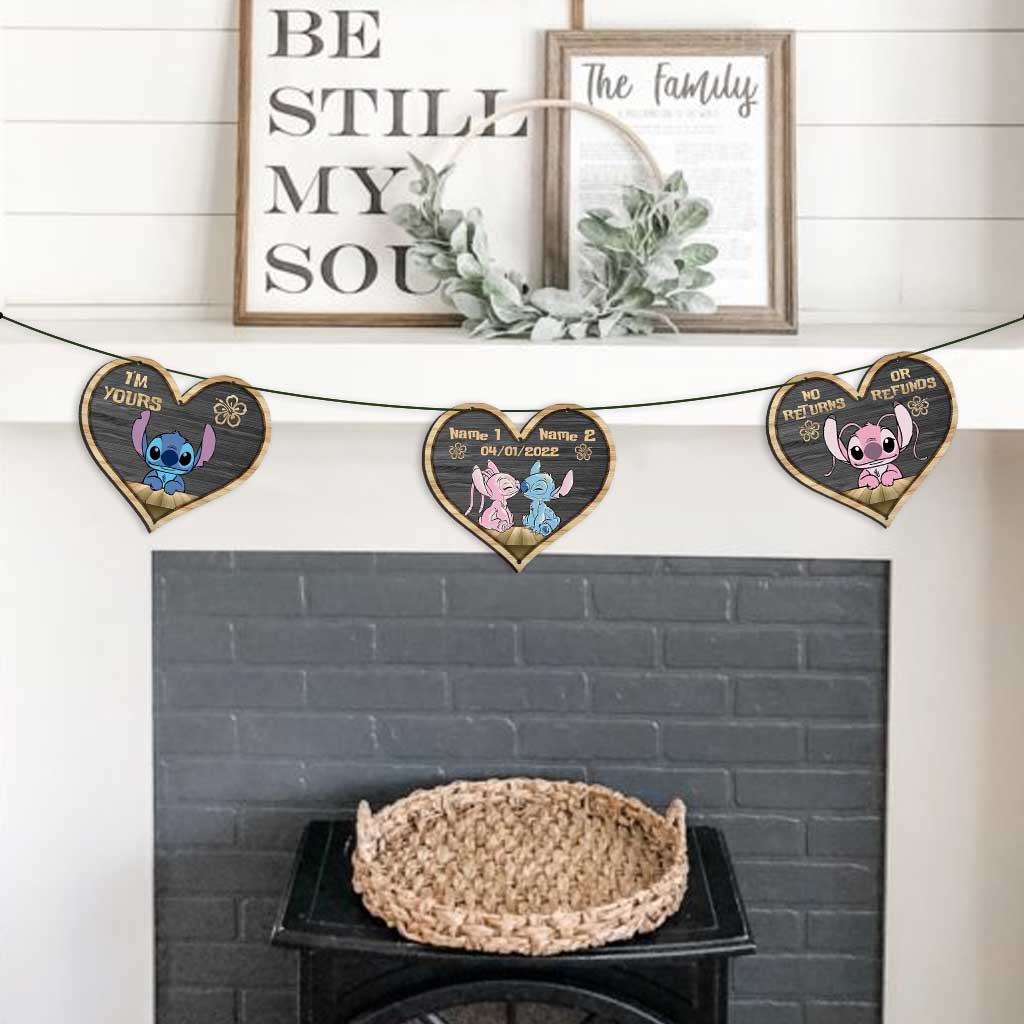 Personalized 3 Piece Garland for Couples - Custom Ohana Home Decor