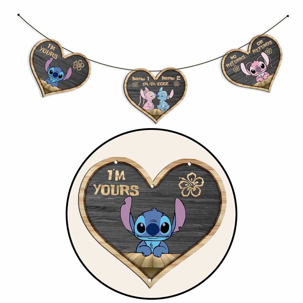 Personalized 3 Piece Garland for Couples - Custom Ohana Home Decor