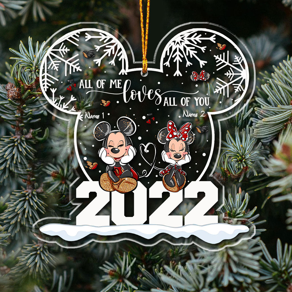 Personalized Christmas Couple Ornament Custom Names Acrylic
