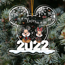 Load image into Gallery viewer, Personalized Christmas Couple Ornament Custom Names Acrylic
