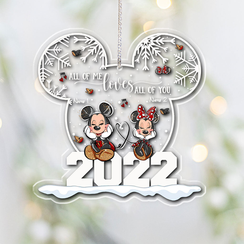 Personalized Christmas Couple Ornament Custom Names Acrylic