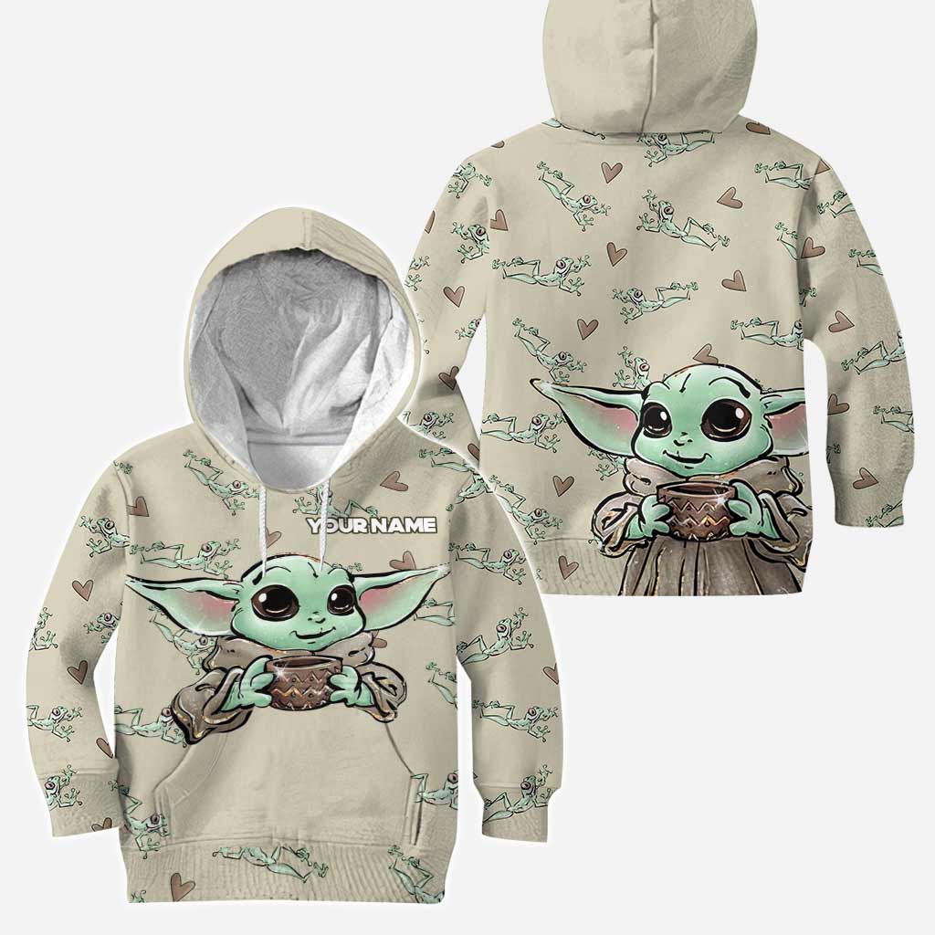 Personalized The Force Hoodie and Leggings Set Custom Name for Kids