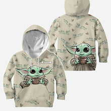 Load image into Gallery viewer, Personalized The Force Hoodie and Leggings Set Custom Name for Kids
