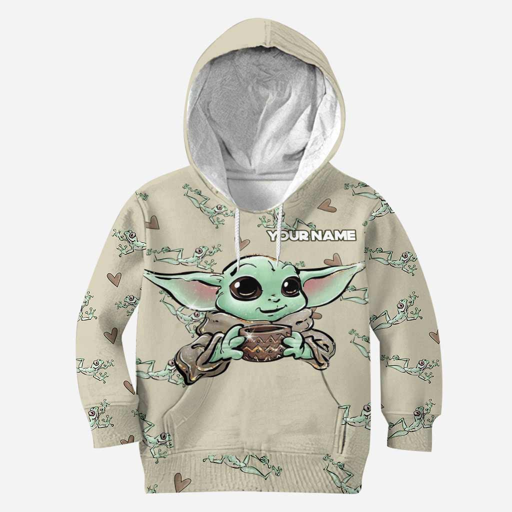 Personalized The Force Hoodie and Leggings Set Custom Name for Kids