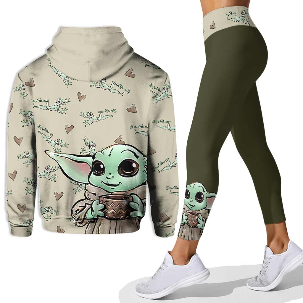 Personalized The Force Hoodie and Leggings Set Custom Name for Kids