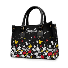 Load image into Gallery viewer, Personalized Leather Handbag with Mouse Design for Women
