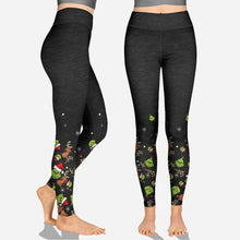 Load image into Gallery viewer, Personalized Grinch Christmas Hoodie &amp; Leggings Set for Kids &amp; Adults
