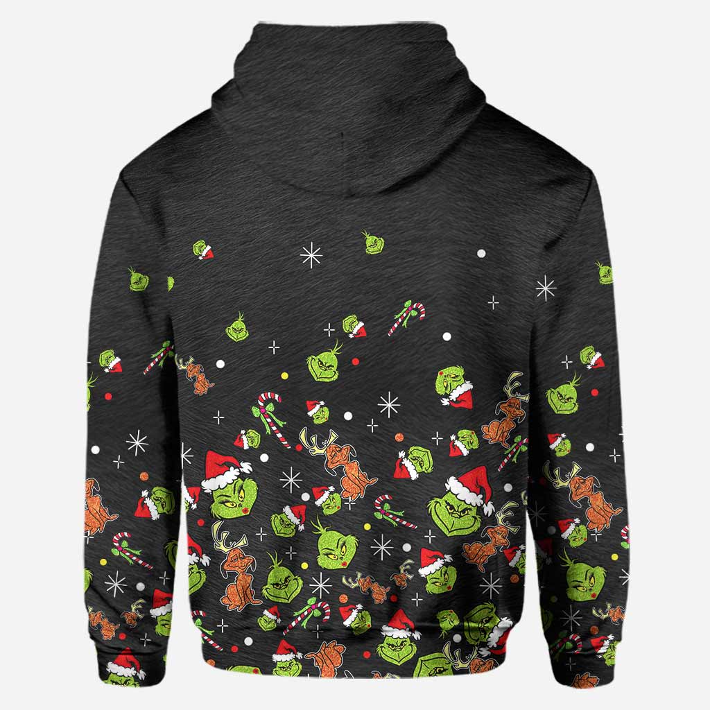 Personalized Grinch Christmas Hoodie & Leggings Set for Kids & Adults