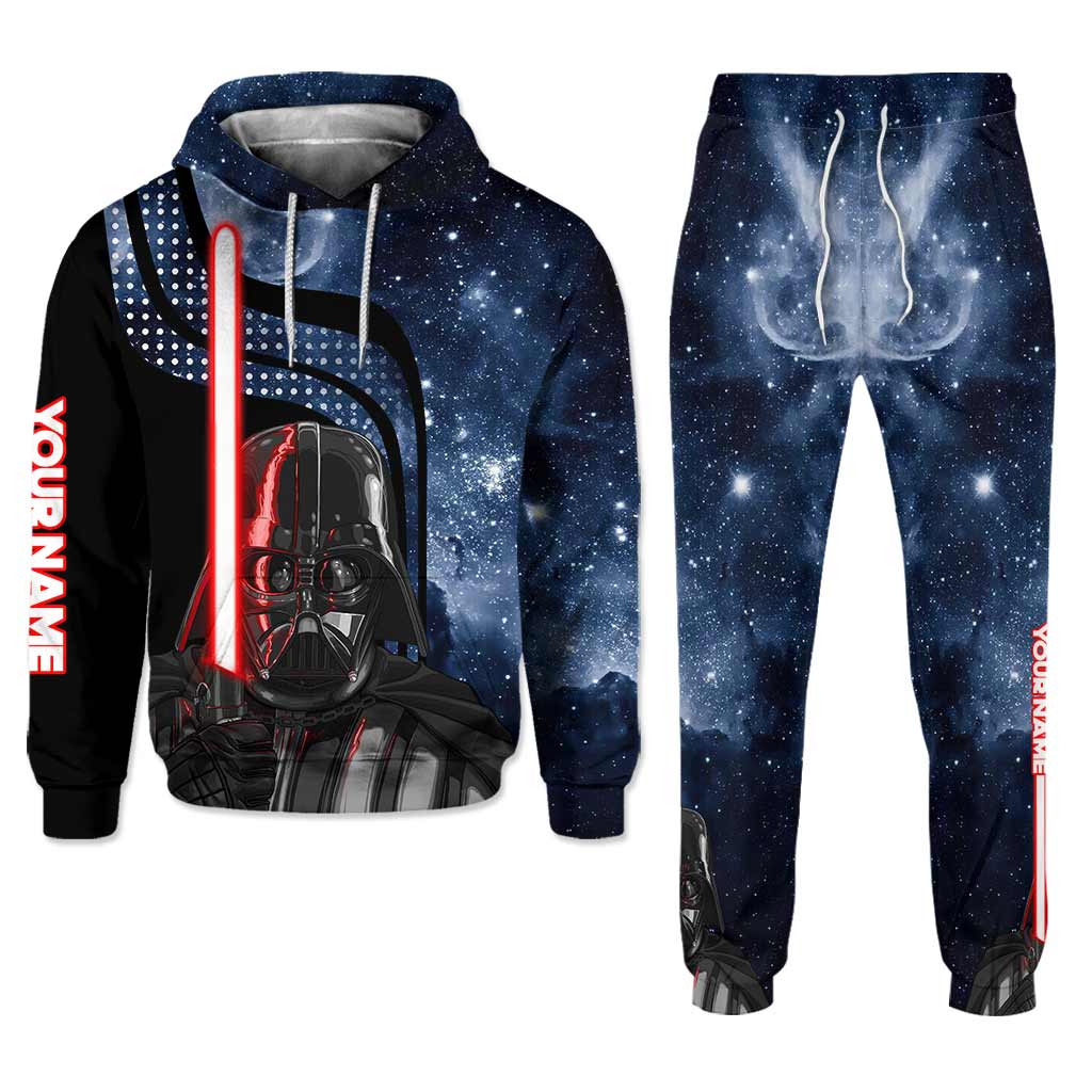 Personalized Darth Vader Hoodie & Sweatpants Set Custom Name Gift