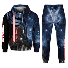 Load image into Gallery viewer, Personalized Darth Vader Hoodie &amp; Sweatpants Set Custom Name Gift
