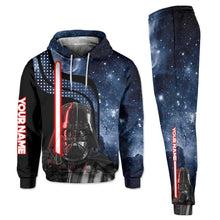 Load image into Gallery viewer, Personalized Darth Vader Hoodie &amp; Sweatpants Set Custom Name Gift
