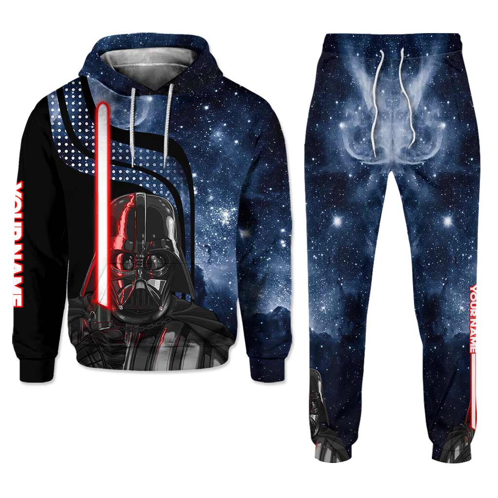 Personalized Darth Vader Hoodie & Sweatpants Set Custom Name Gift