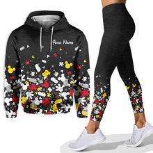 Load image into Gallery viewer, Personalized Mouse Hoodie and Leggings Set Custom Name Gift
