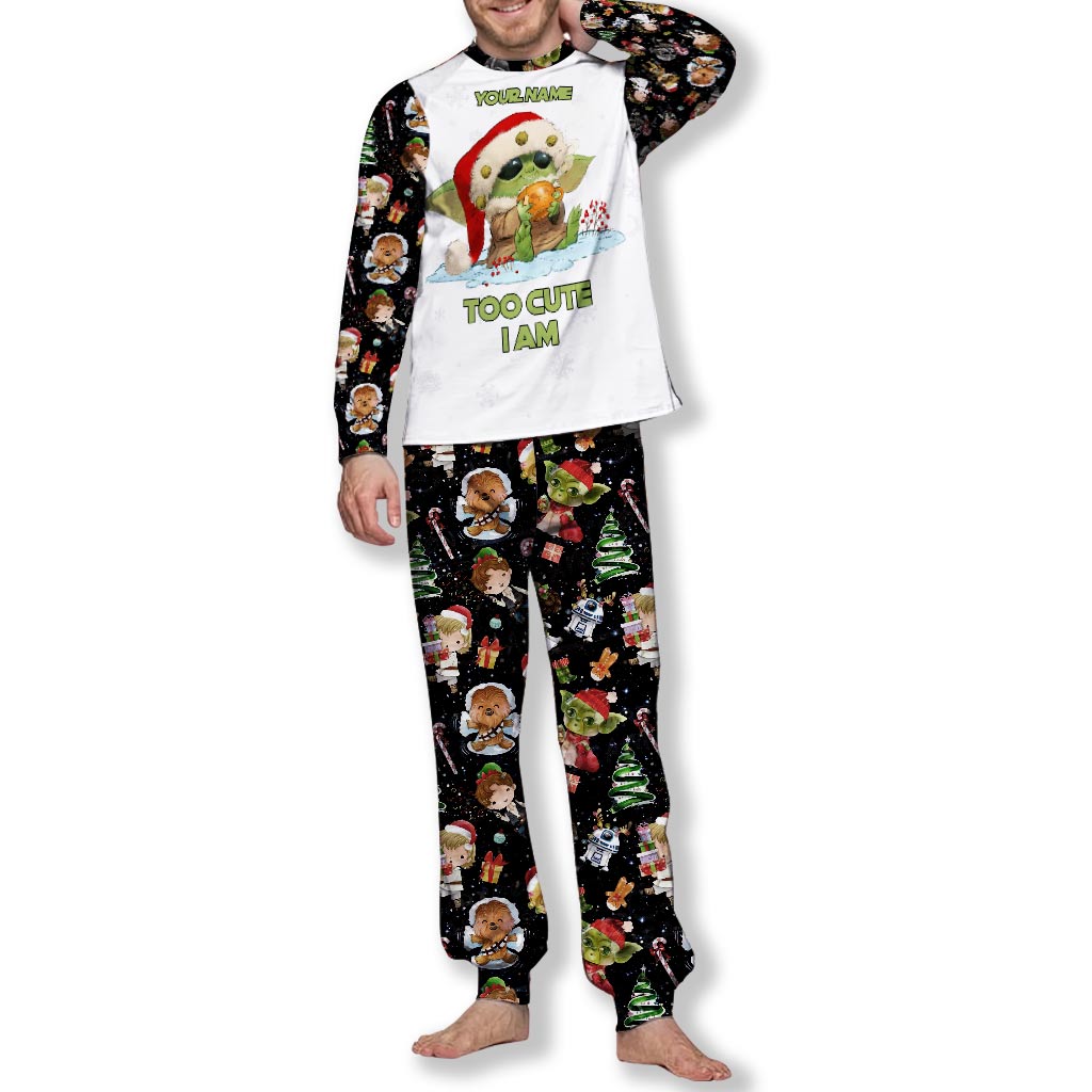 Personalized Christmas Pajamas Set with Your Name Cute Design