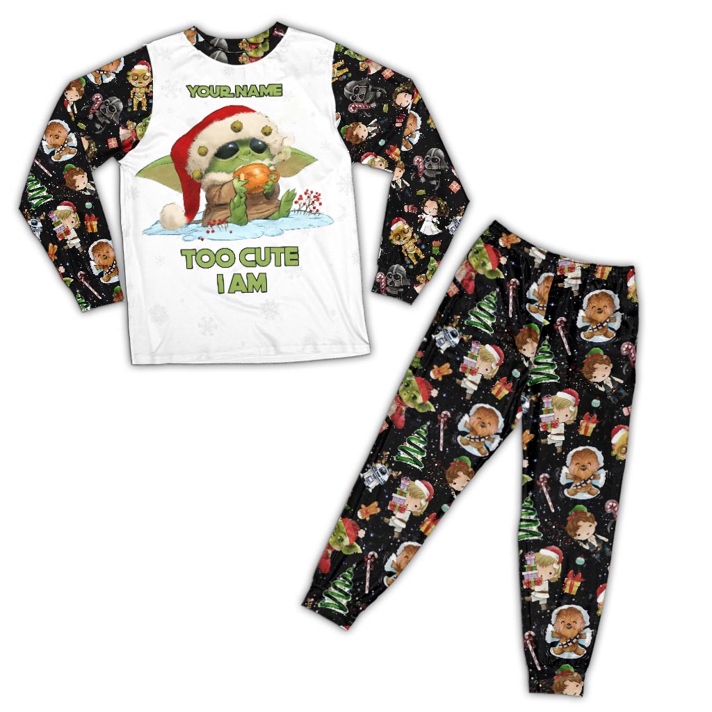 Personalized Christmas Pajamas Set with Your Name Cute Design