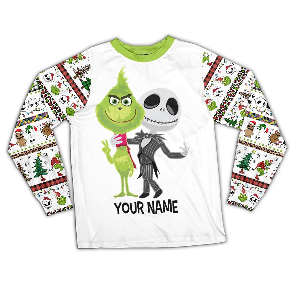 Personalized Christmas Pajamas Set for Kids Custom Name Gift