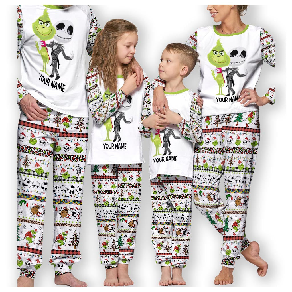 Personalized Christmas Pajamas Set for Kids Custom Name Gift