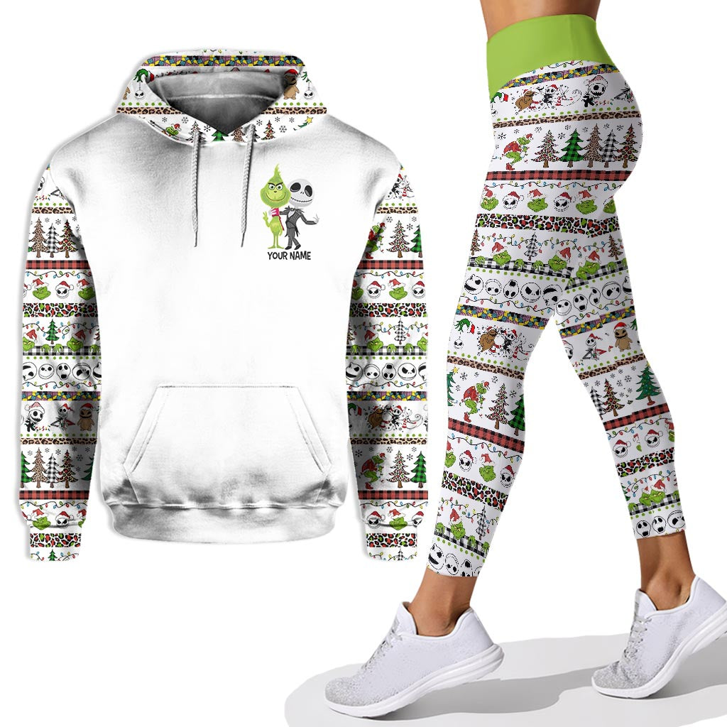 Personalized Christmas Hoodie & Leggings Set Custom Name Gift