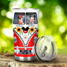 Load image into Gallery viewer, Personalized Couple Tumbler with Custom Names and Mickey Mouse Design

