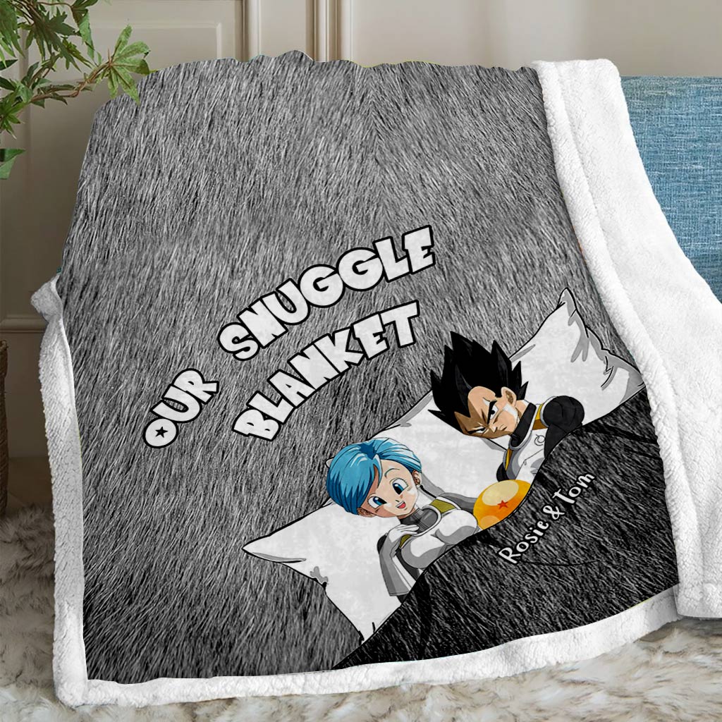 Personalized Couple Snuggle Blanket with Custom Names Gift