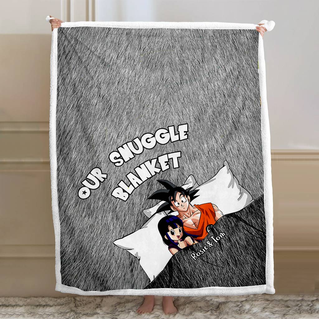 Personalized Couple Snuggle Blanket Custom Name Gift